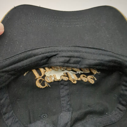 Carefree Dressage Baseball Cap Black One Size Hat Gold Adjustable Slideback Bill