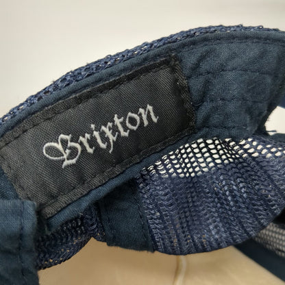 Brixton Trucker Hat Blue One Size Custom Quality Patch Snapback Mesh Back Cap