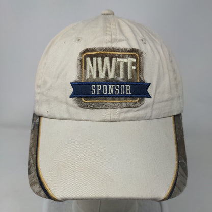 NWTF Sponsor Slideback Hat Tan OSFM Embroidered Adjustable 6 Panel