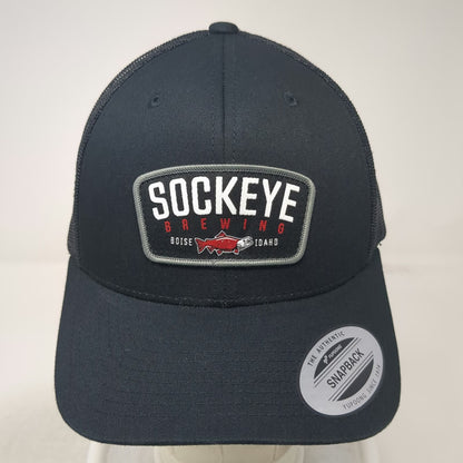 Yupoong Trucker Hat Black One Size Sockeye Brewing Boise Idaho Mesh Snapback