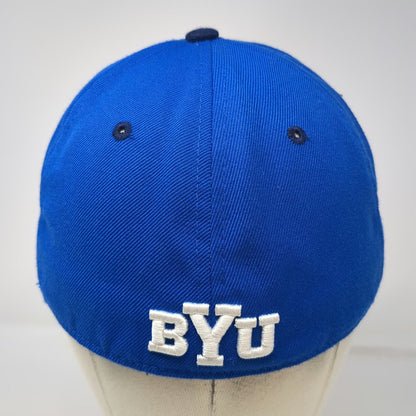 BYU Cougars NCAA Zephyr Cap Blue 7 1/8 Fitted Grey Underbrim Embroidered Hat