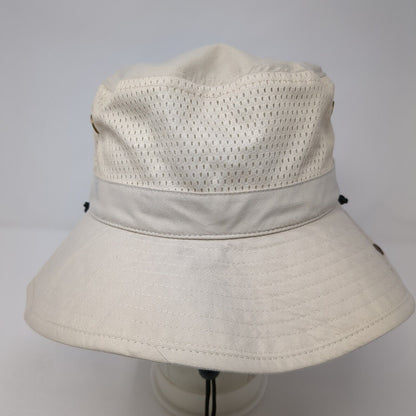 CSI Bucket Hat Tan One Size Adjustable Chin Strap Foldable Brim Outdoor