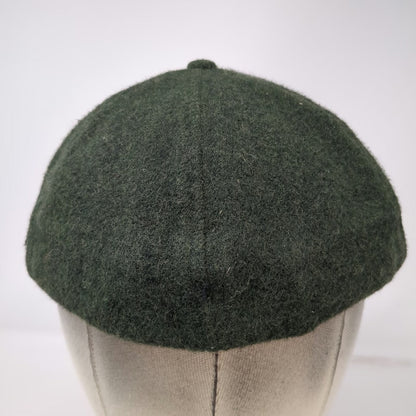 Woolrich Baseball Cap Green L Wool Felt W Logo Fitted Hat Outdoor Warm Winter