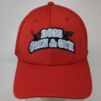 The Game Baseball Cap Red Size L Ross Coin Gun Flexfit A-Flex Embroidery Hat