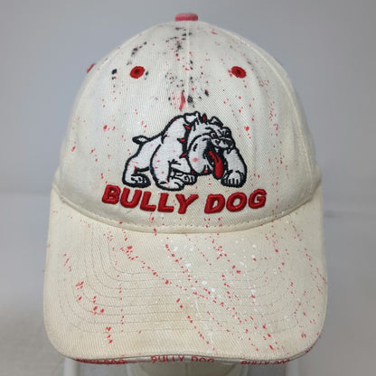 Design Dynamix Bully Dog Logo Baseball Cap Beige One Size Paint Splatter Hat