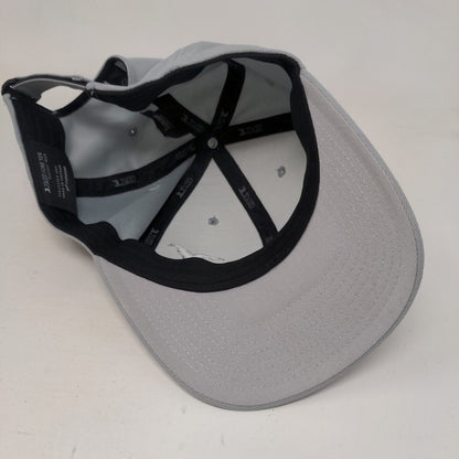 Yupoong Strapback Hat Gray One Size Embroidered 110|One Ten Flex Fit Tech