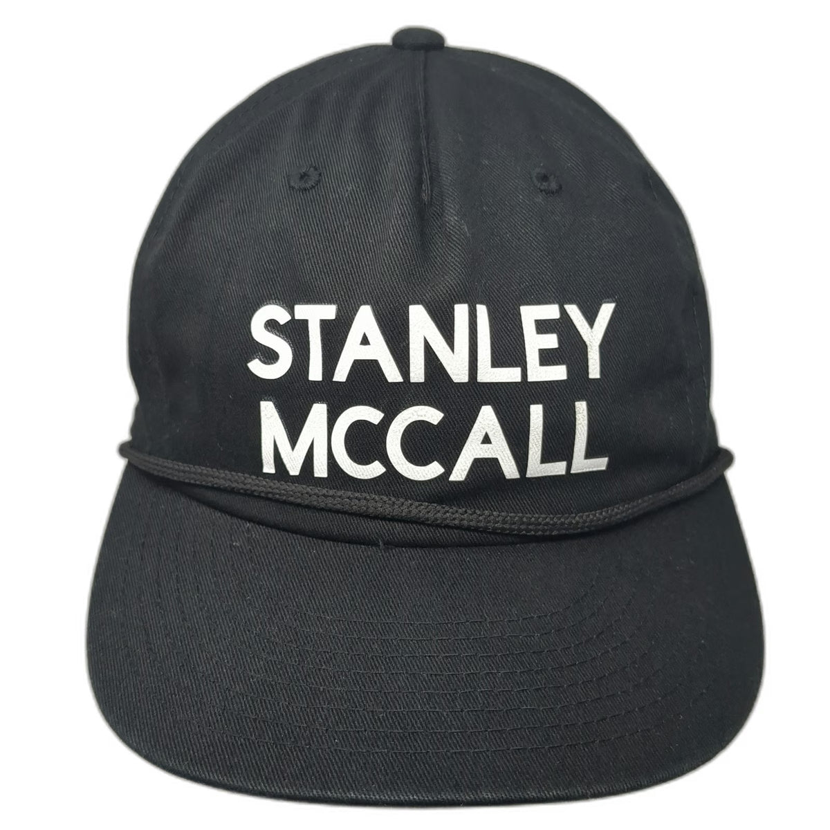 Decky 5 Panel Black Hat One Size Stanley McCall Rope Snapback Cotton Structured