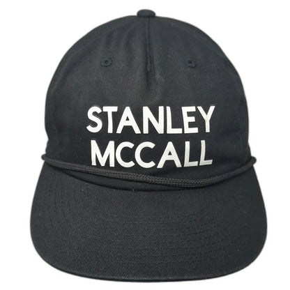 Decky 5 Panel Black Hat One Size Stanley McCall Rope Snapback Cotton Structured
