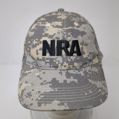 NRA Est. 1871 Strapback Hat Digital Camo One Size Embroidered 6 Panel