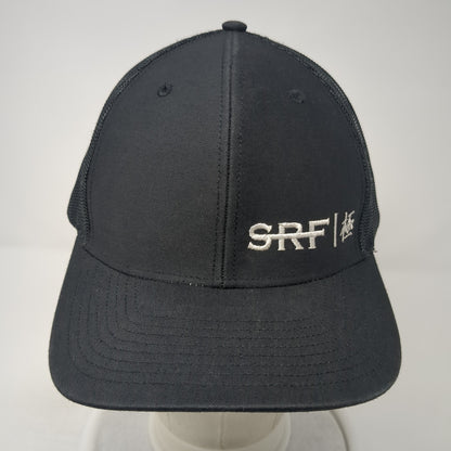 SRF Snapback Mesh Back Trucker Hat Black One Size Adjustable Richardson