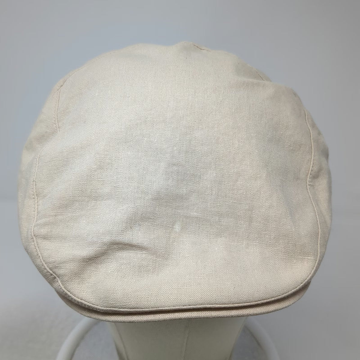 City Hats Newsboy Cap Beige One Size Linen Solid Flat Hat New York Design