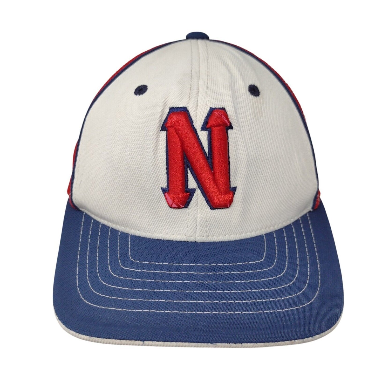 Letter N Fitted Trucker Hat Multi Youth 6 3/8-6 7/8 Mesh Back Colorblock