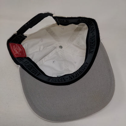 Spenn Strapback Hat White One Size Adjustable Embroidered American Needle