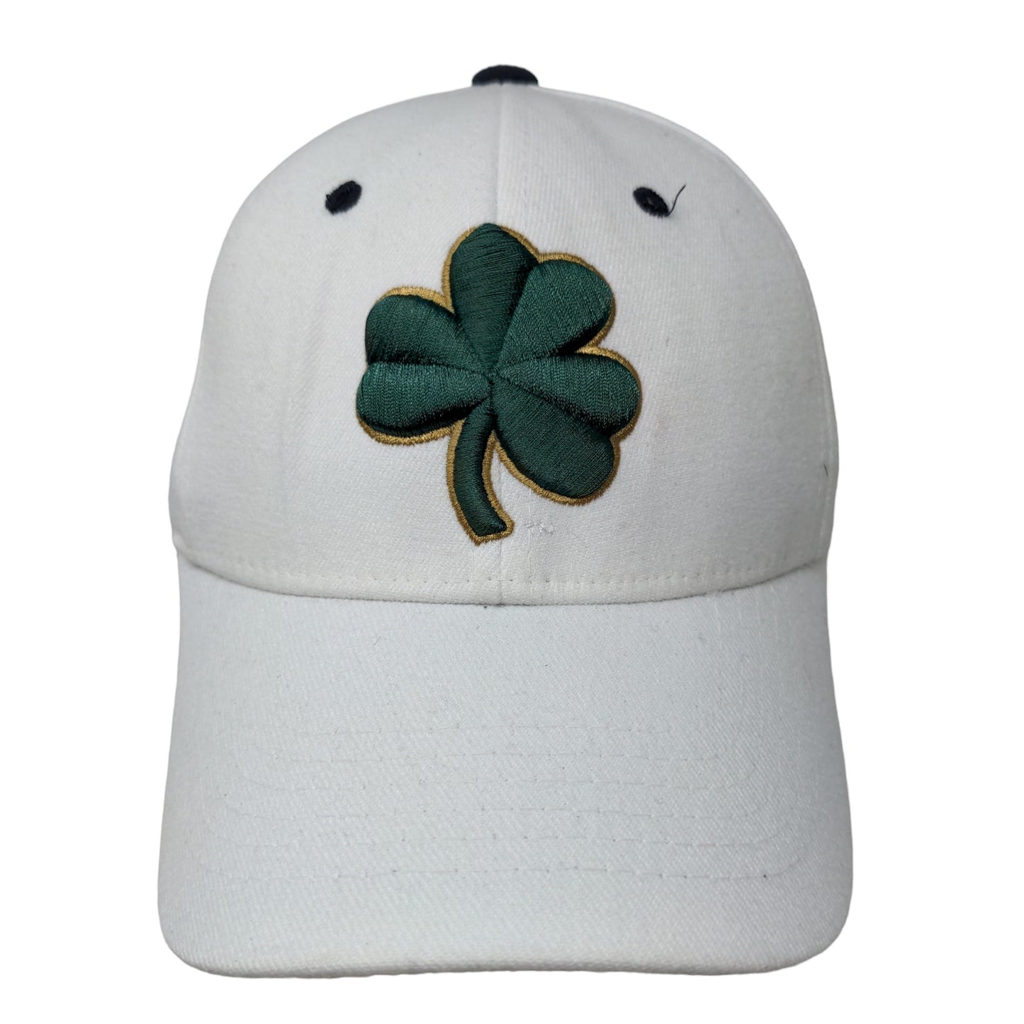 Top of the World Men's Fitted Hat White Size 6 5/8 - 7 1/8 Notre Dame Logo