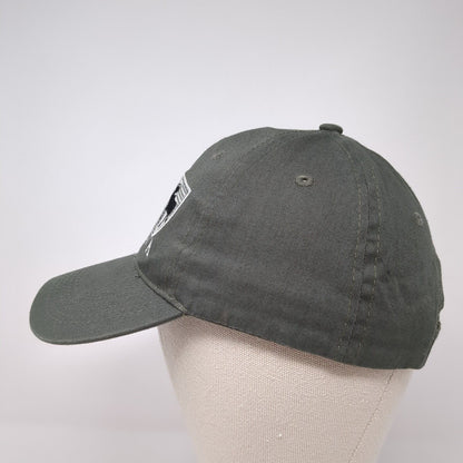 AK Alaska Strapback Hat Green One Size Adjustable Embroidered 6 Panel