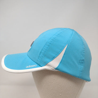 Adidas Adizero Fitted Hat Blue S/M Embroidered Breathable Mesh 6 Panel
