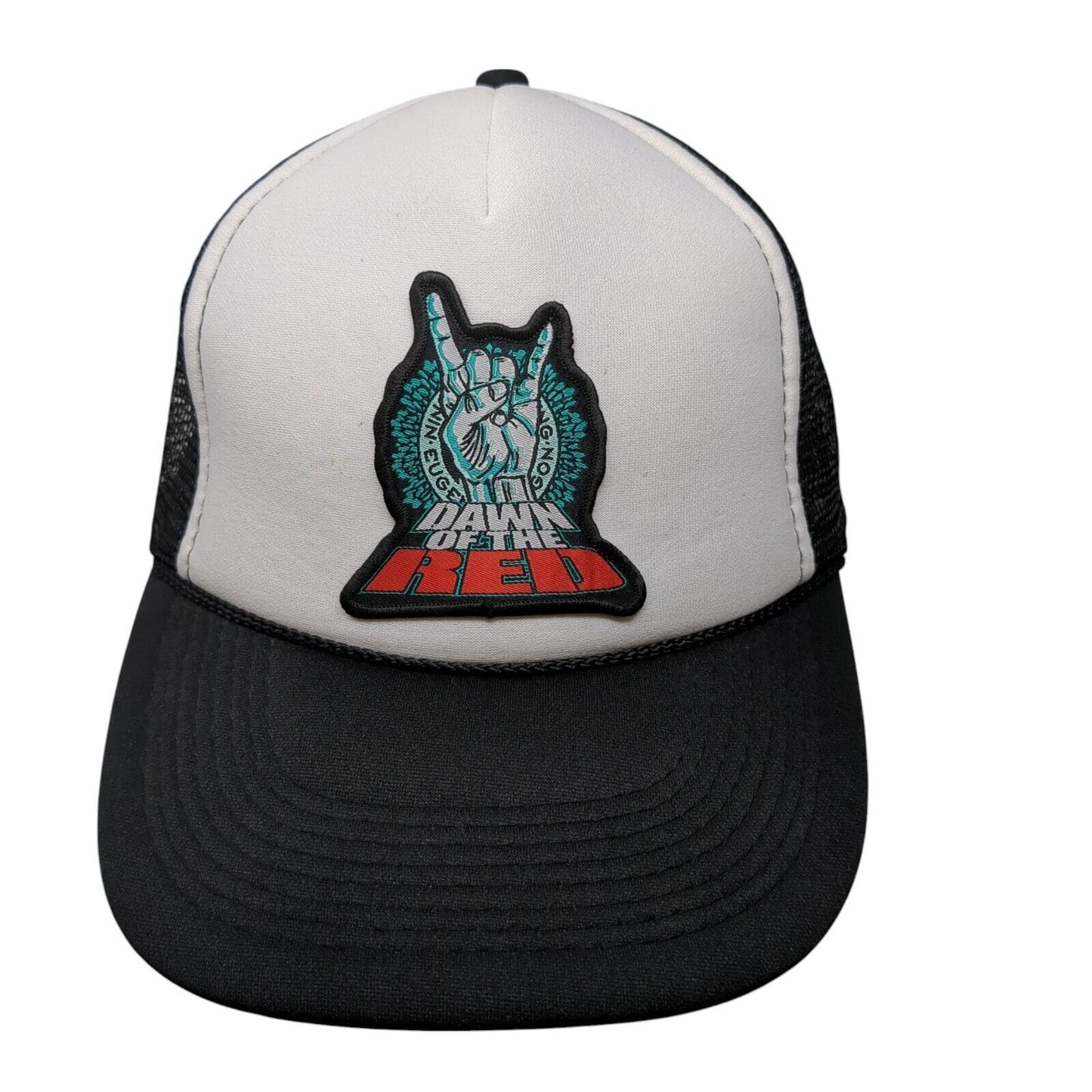 Dawn of the Red Snapback Rope Trucker Hat Black OSFM Mesh Back Otto
