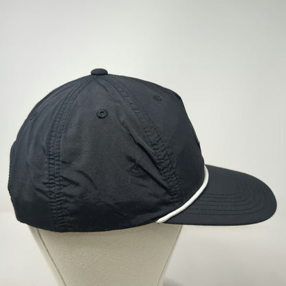 Oakley 5 Panel Hat Black OSFM Snapback Rope Palm Tree Diamond Patch Nylon Sport