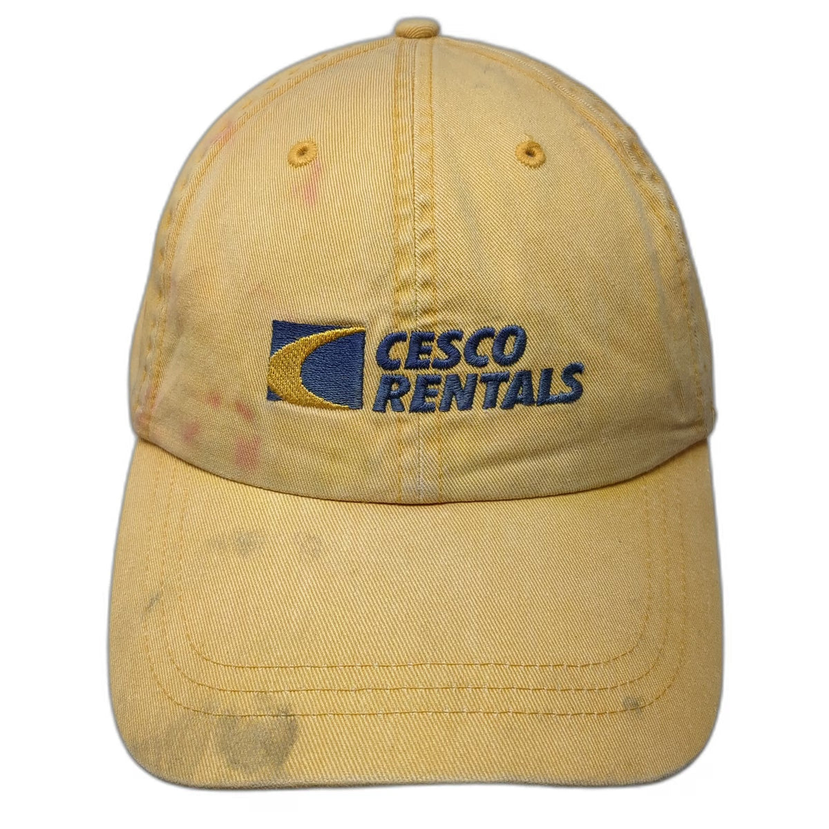 Fahrenheit Baseball Cap Yellow One Size Cesco Rentals Leather Slideback Hat