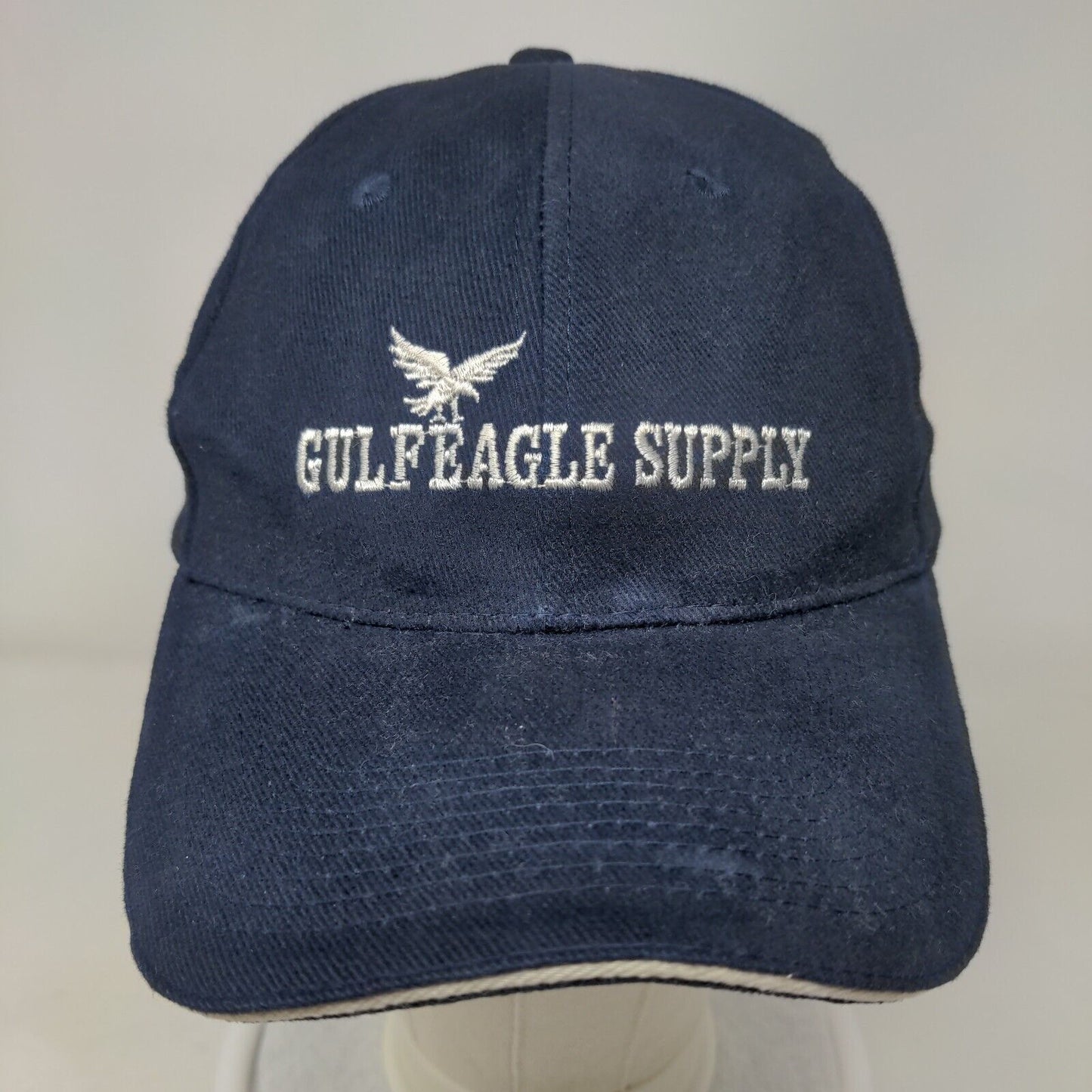 Gulf Eagle Supply Strapback Hat Blue OSFA Adjustable Embroidered Cameo