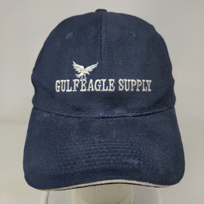 Gulf Eagle Supply Strapback Hat Blue OSFA Adjustable Embroidered Cameo
