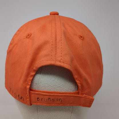 Letter W Strapback Hat Orange OS Adjustable Embroidered 6 Panel Outdoor Cap