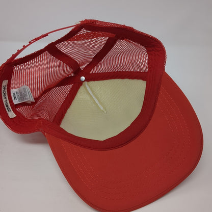 Hello Summer Snapback Mesh Back Trucker Hat Red One Size Billabong