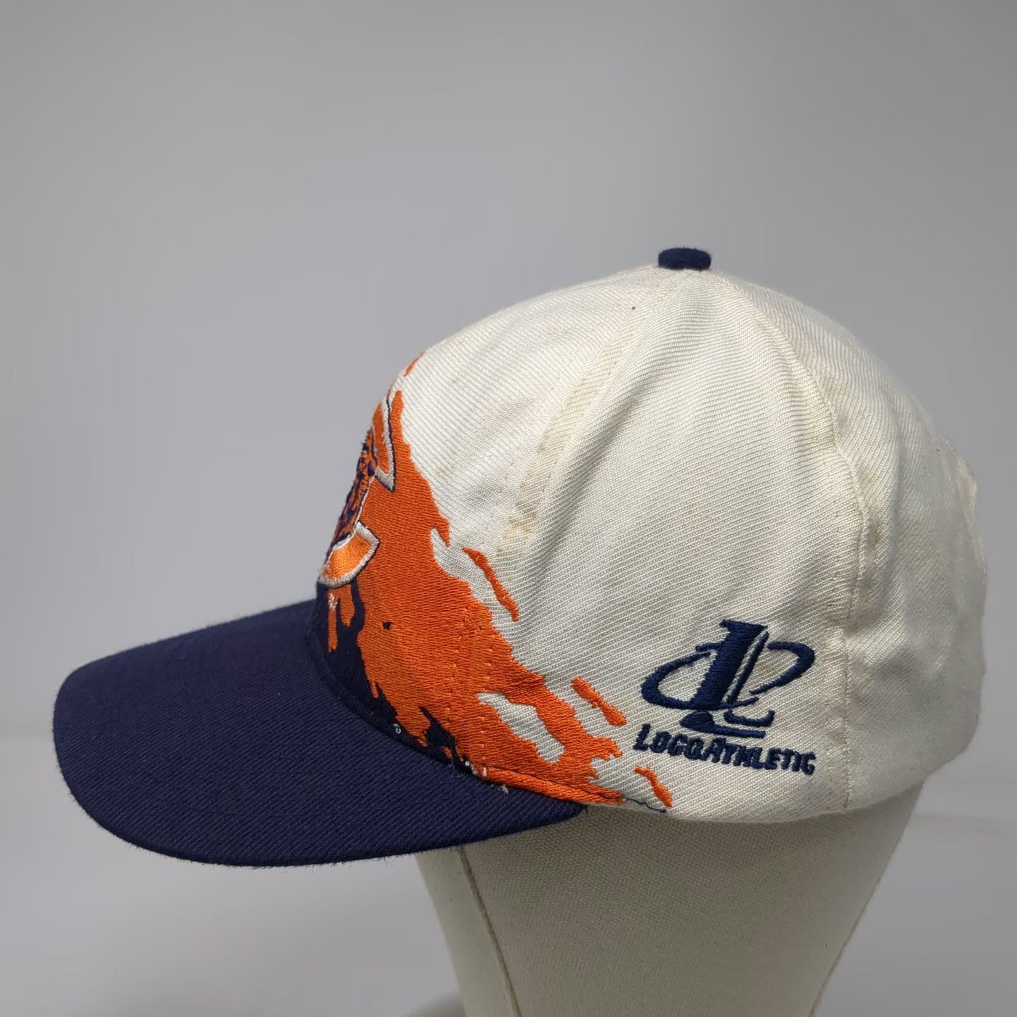 Logo Athletic Chicago Bears Snapback Blue Hat OS Splash NFL Pro Line Vintage