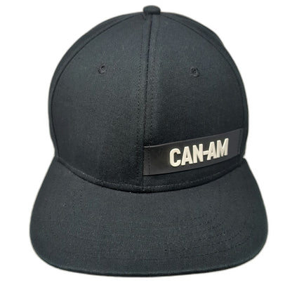 Can-Am Snapback Black One Size Rubber Patch Flat Brim BRP Off-Road ATV Hat
