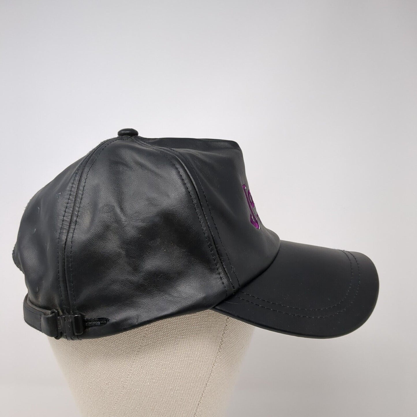 Jo-Ann Trucking Ltd. Strapback Hat Black One Size Adjustable Leather