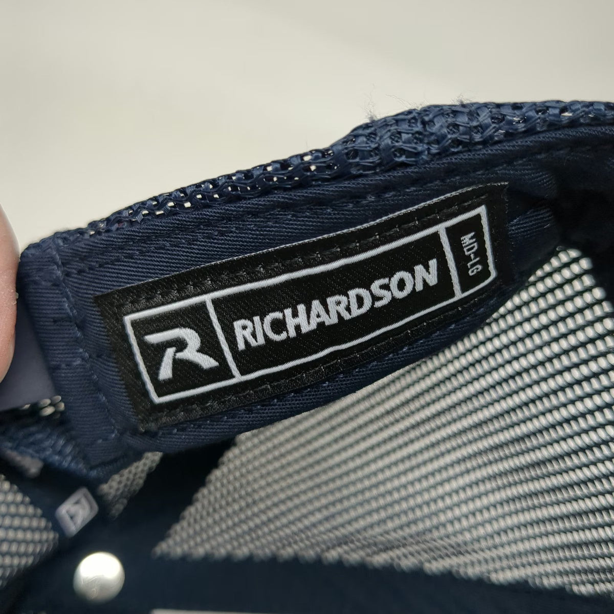 Richardson Trucker Hat Blue L Idaho Charlies Produce Patch Snapback Mesh Logo
