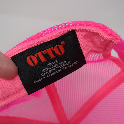 Second Annual Vegas Promo Power Party Trucker Hat Pink One Size Mesh Back Otto