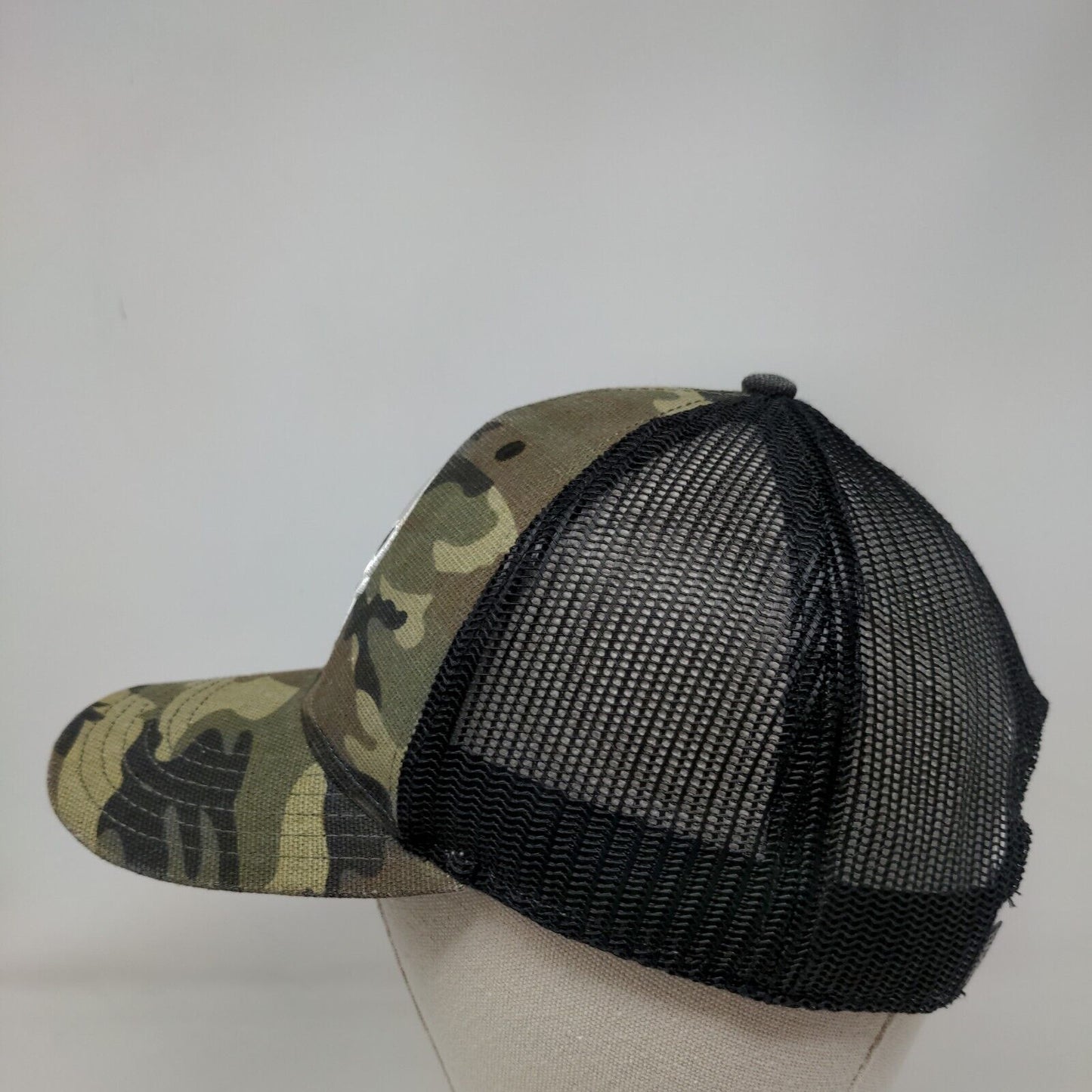 The Punisher Snapback Mesh Back Trucker Hat Camo OSFM Embroidered Marvel