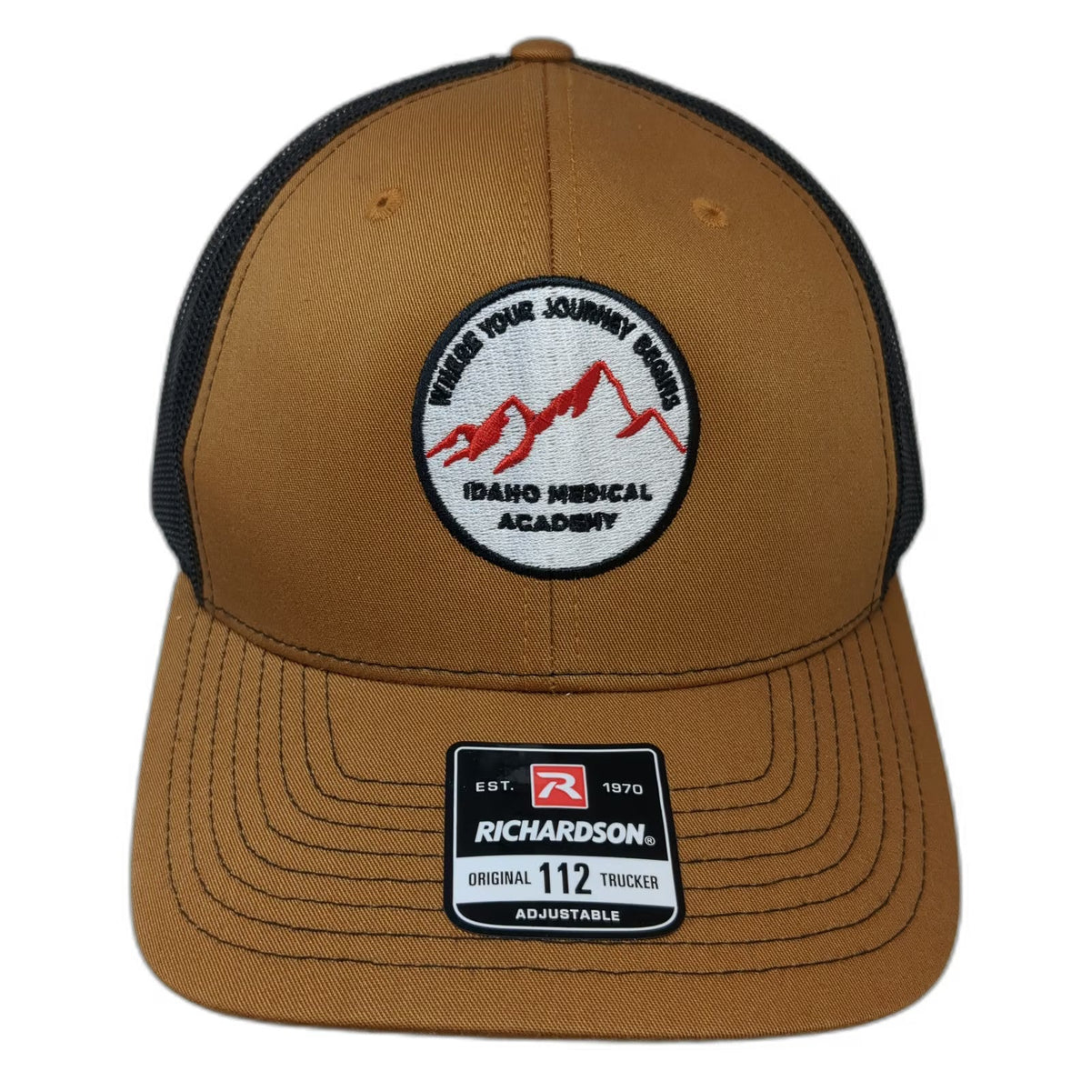 Richardson Trucker Hat Brown One Size Idaho Medical Academy Mesh Snapback