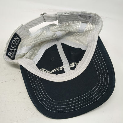 Bacon Pilot Flying J Baseball Cap Black OSFM Mesh Back Trucker Hat Embroidered