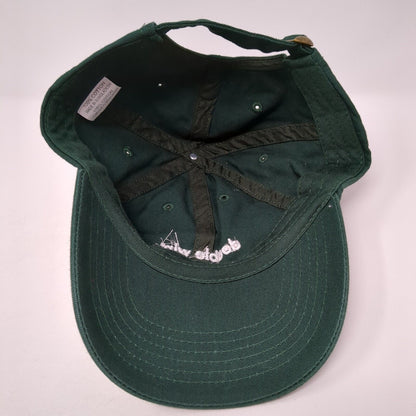 Double Win Slideback Hat Green One Size Adjustable Embroidered 6 Panel