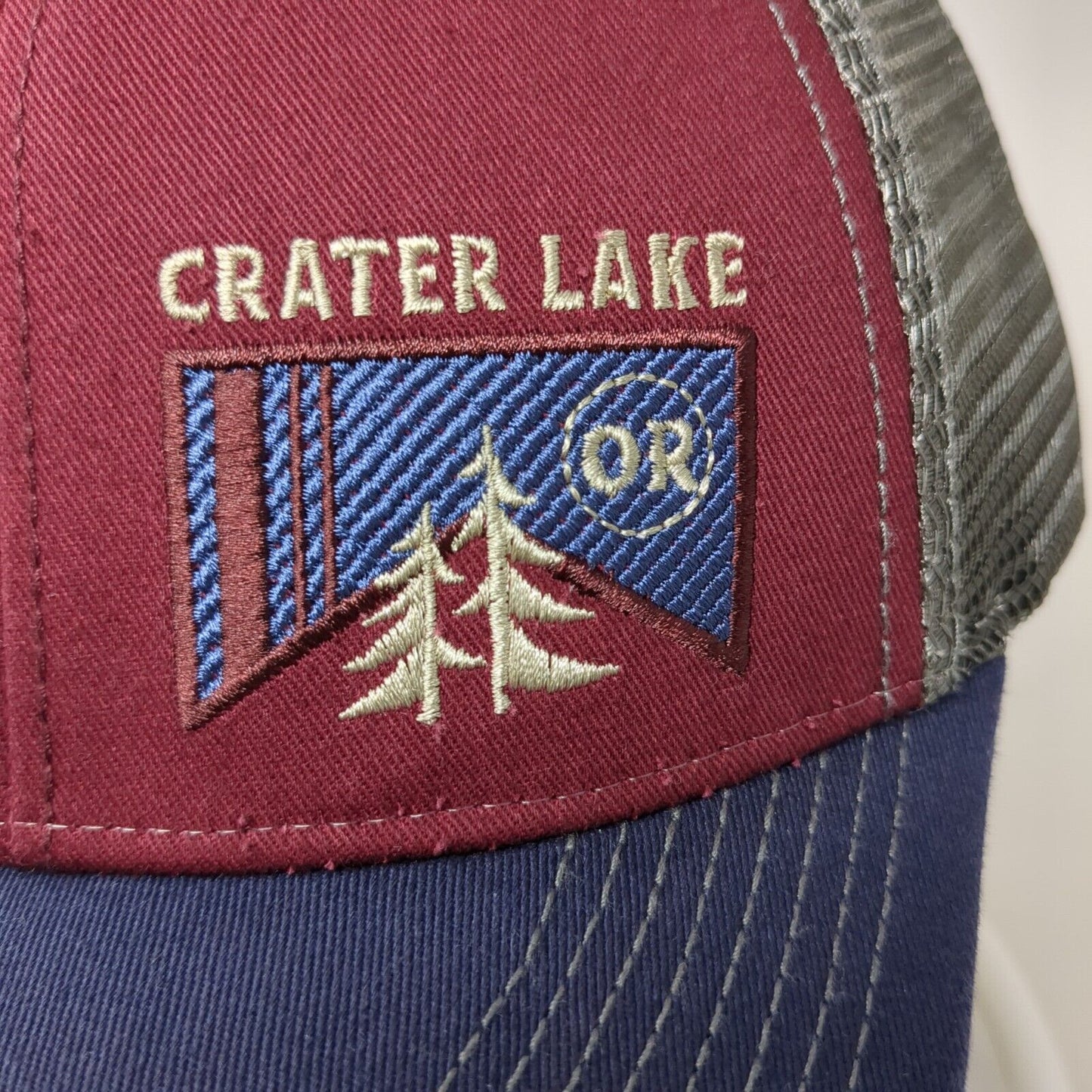 Crater Lake Snapback Trucker Hat Multicolor One Size Mesh Back Ouray