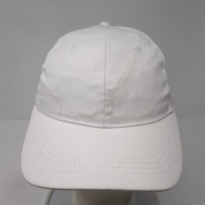 Unbranded Strapback Hat White One Size Blank Solid Vent Holes Outdoor