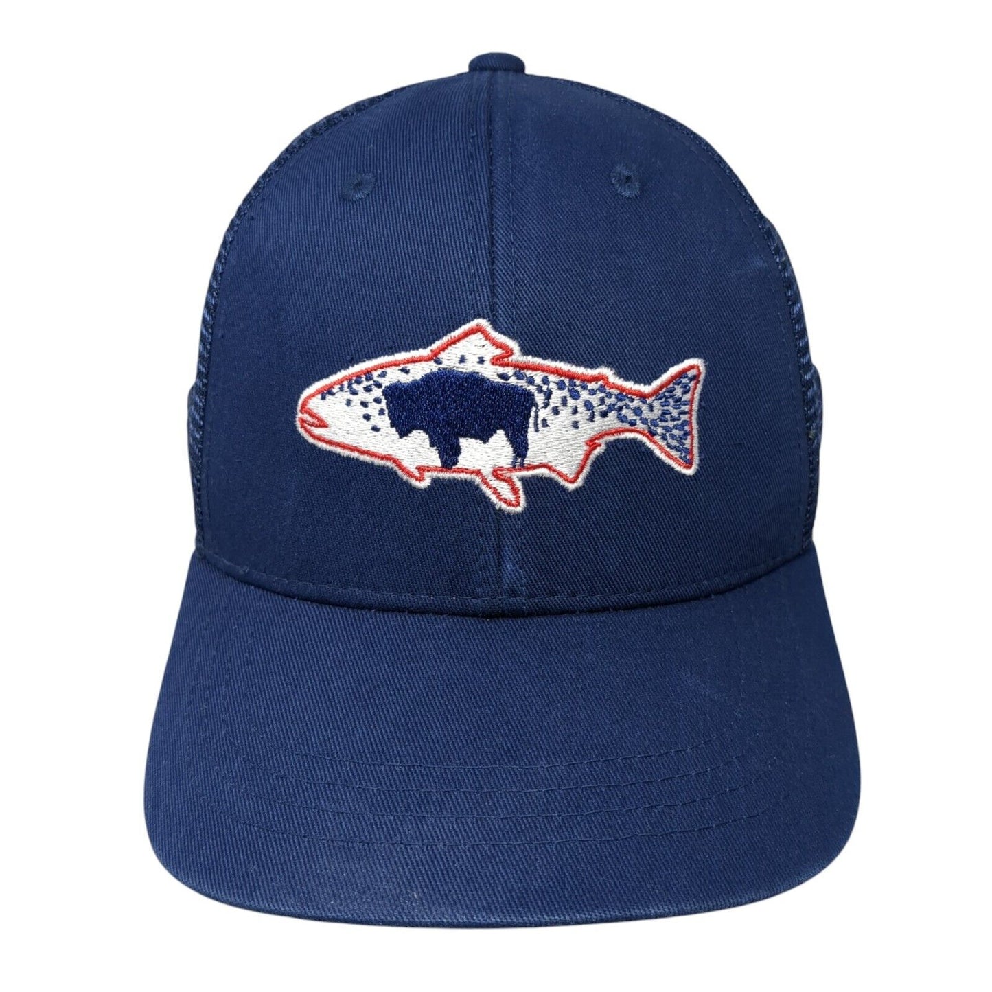 JD High Country Outfitters Jackson WY Snapback Trucker Hat Blue OS Mesh Back