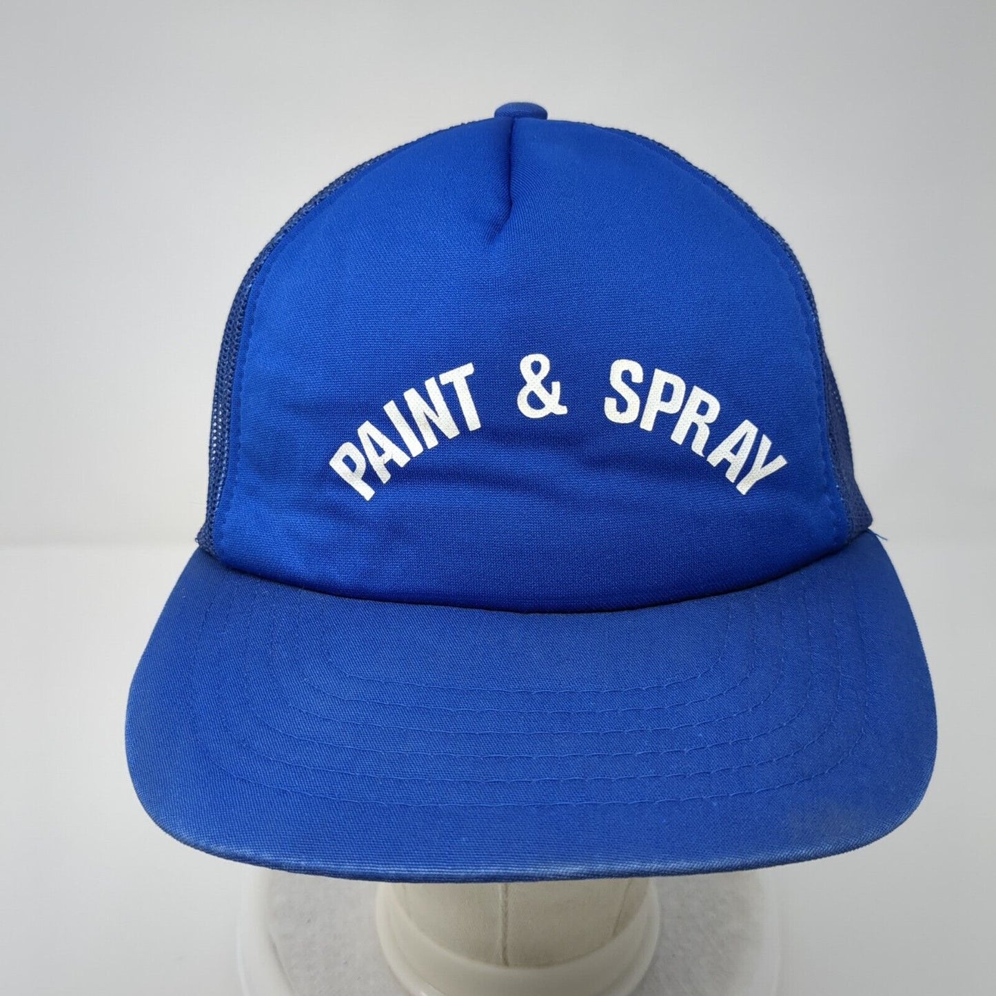 Paint & Spray Snapback Trucker Hat Blue OSFA Mesh Back Adjustable