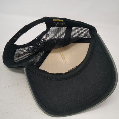 Oakley Trucker Hat Gray Red Black One Size Frog Logo Mesh Snapback Stripes Hat