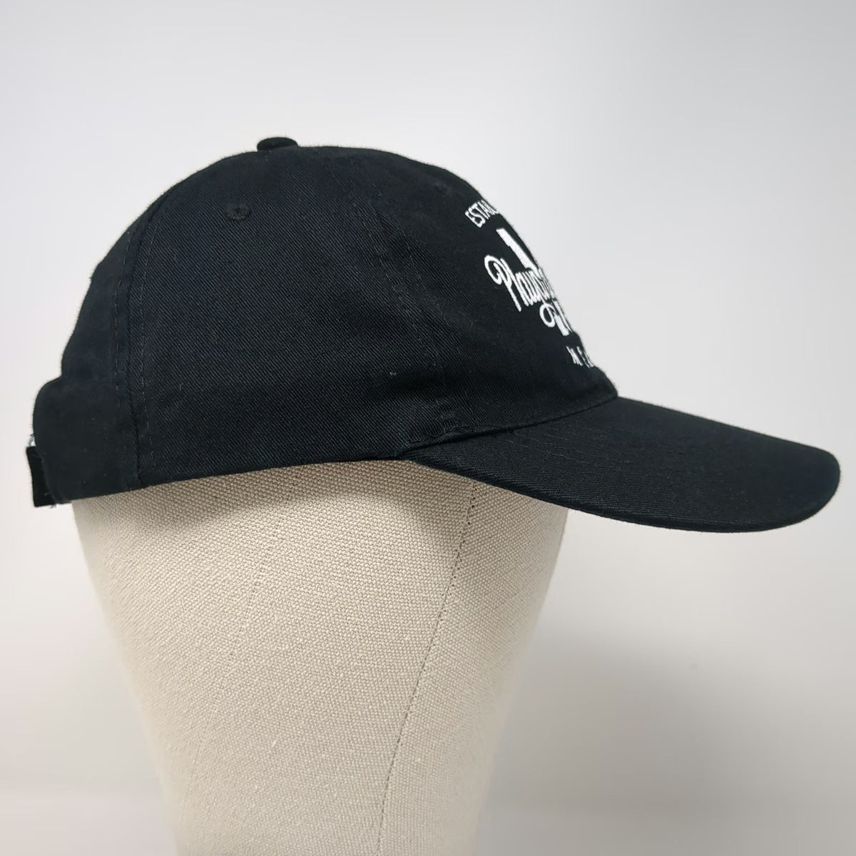 DKPS Baseball Cap Black One Size Playa del Carmen Mexico Strapback Cotton Hat