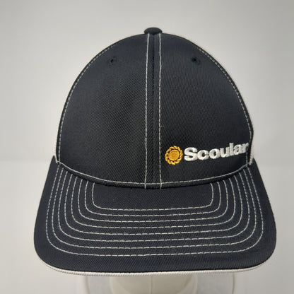 Scoular Fitted Mesh Back Trucker Hat Black 6 7/8-7 3/8 Pacific Headwear