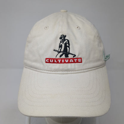 Cultivate Est. 1998 Strapback Hat Tan One Size Adjustable Embroidered Organic