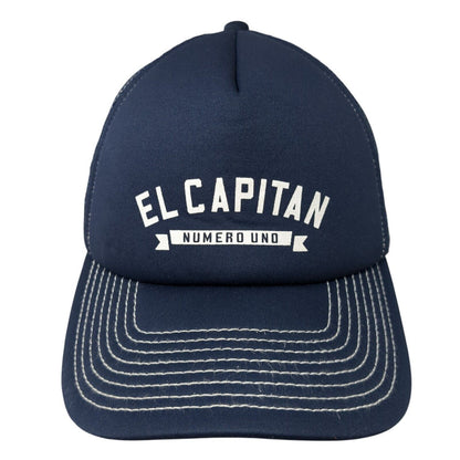 El Capitan Numero Uno Snapback Mesh Back Trucker Hat Blue M/L Gap