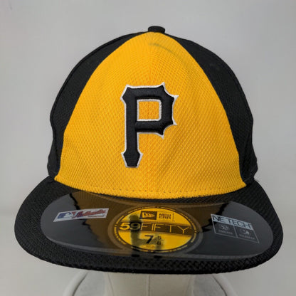 New Era Men's Fitted Hat Multicolor 7 5/8 Pittsburgh Pirates Logo 59Fifty Logo