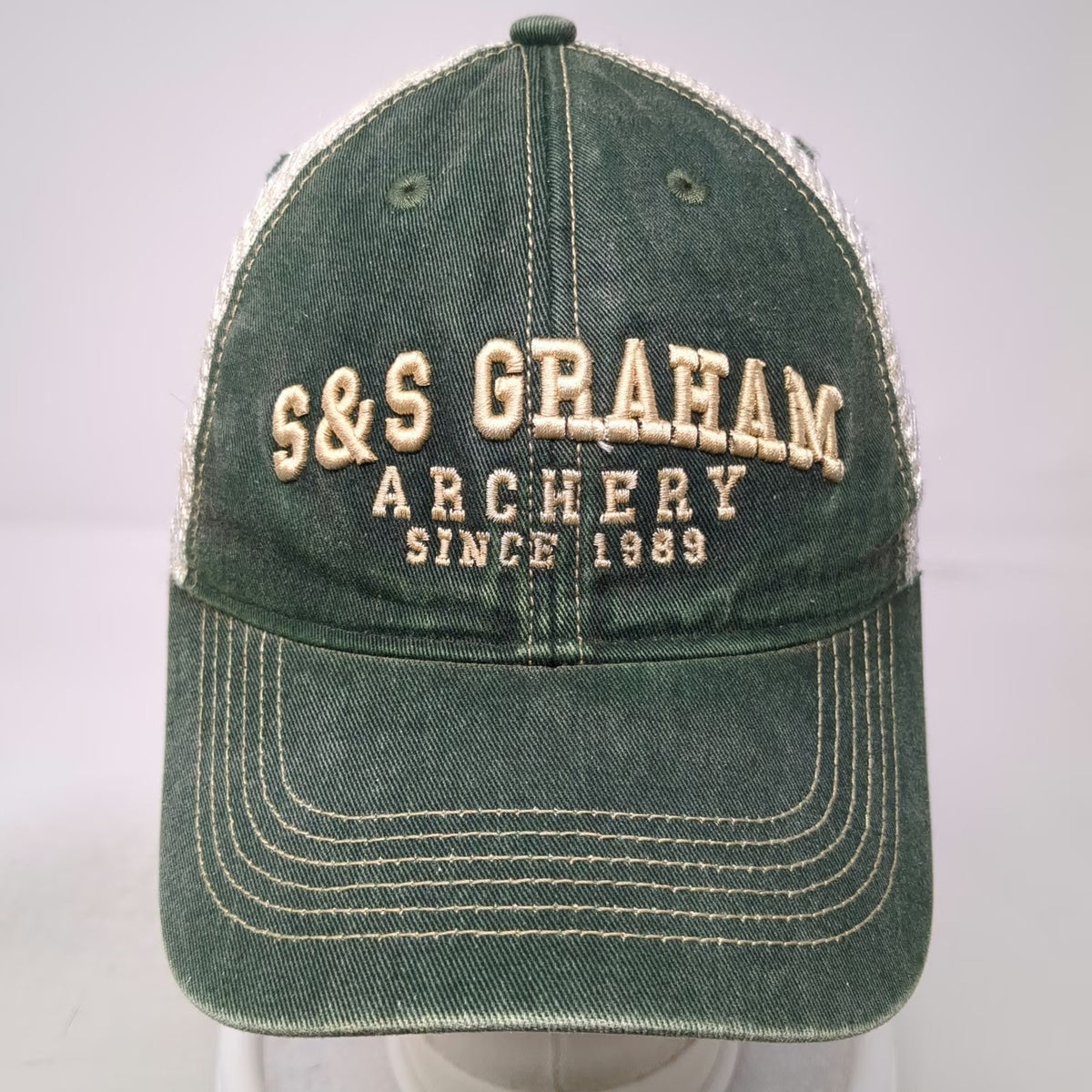 Legacy S&S Graham Archery Since 1989 Trucker Hat Green OSFM Mesh Back Snapback