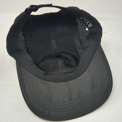 BYLT Premium 5 Panel Black One Size Mesh Performance Adjustable Strapback Hat