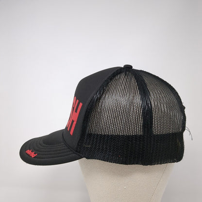 Redfish nbrhd Snapback Trucker Hat Black One Size Adjustable Mesh Back Rope