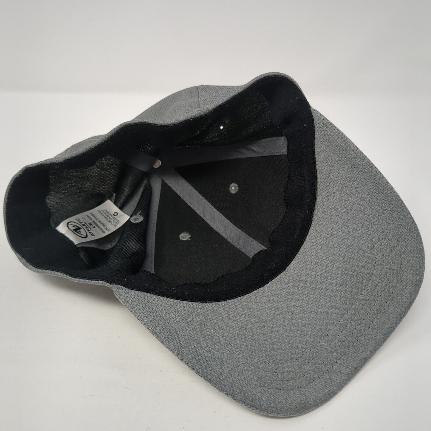Athletic Works Fitted Hat Gray L-XL Stretch Blank Solid 6 Panel Outdoor